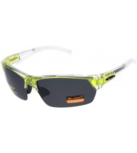 Sport Polarized Lens Mens Xloop Sunglasses Half Rim Light Weight Sports Shades - Yellow - CM18ADDHL9Y $24.10