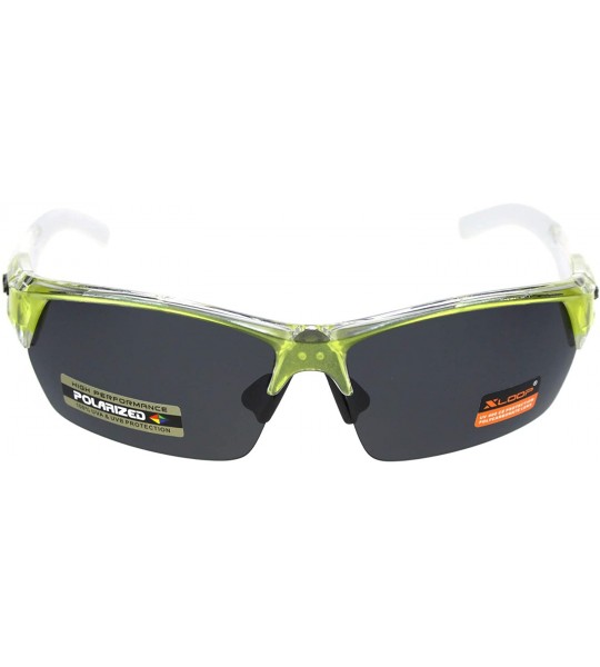 Sport Polarized Lens Mens Xloop Sunglasses Half Rim Light Weight Sports Shades - Yellow - CM18ADDHL9Y $24.10