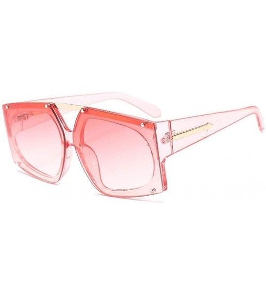 Aviator Clear Lenses Double Beam Unique Oculos De Sol Gafas C6 White - C5 Pink - CN18YR28XYW $17.66