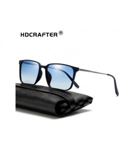 Square Unisex Fashion Polarized Lens Vintage TR90 Frame Sunglasses Driving Fashing For Men Women CHQJ014 (blue) - CI18YEXSU83...