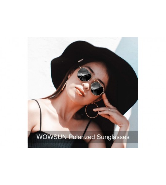 Square Hexagonal Metal Double Bridge Polarized Sunglasses for Women with UV 400 Protection WS3942 - C3196R84N3K $19.18