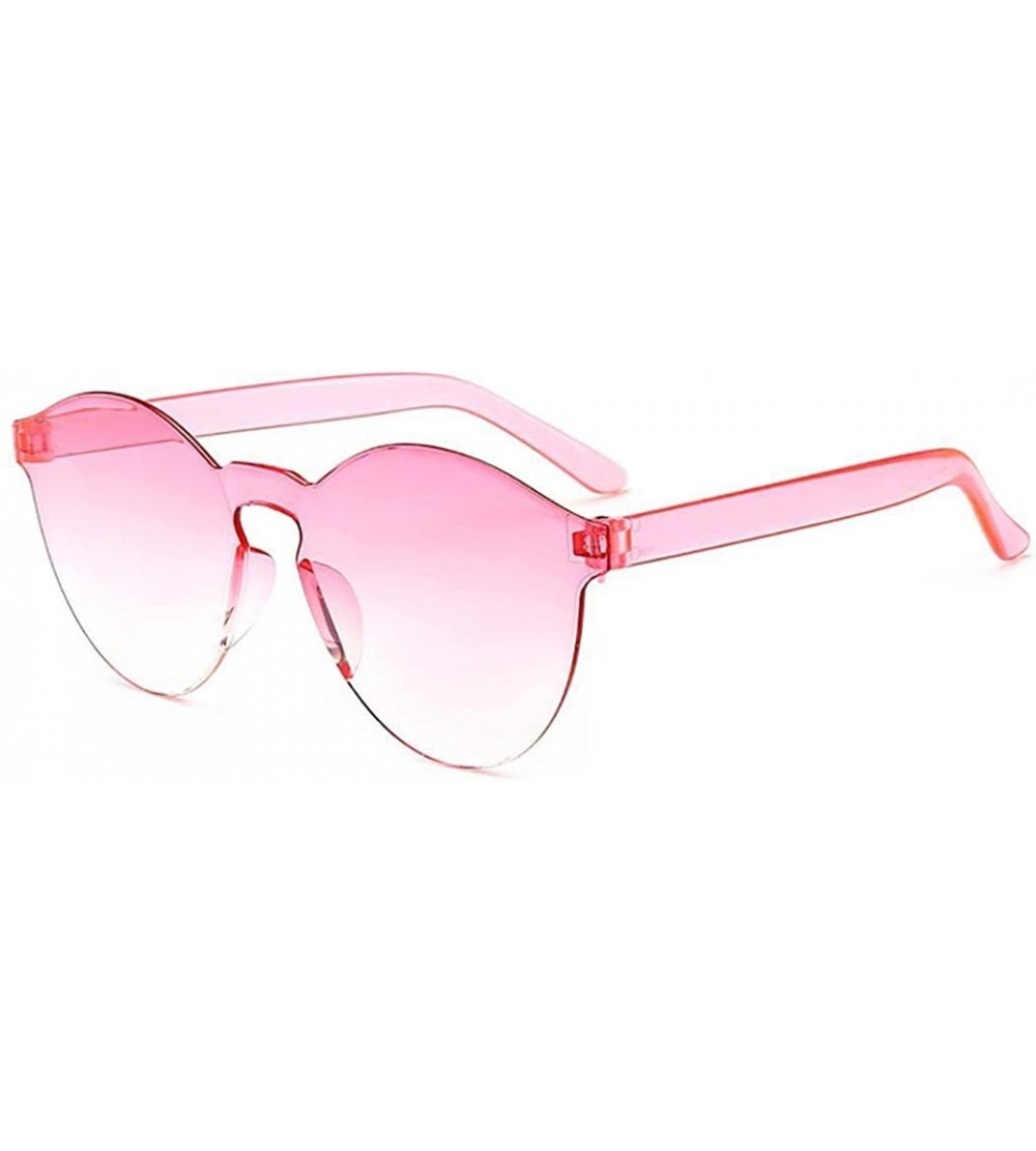 Round Unisex Fashion Candy Colors Round Outdoor Sunglasses Sunglasses - Pink - CD199OQK8Z6 $23.67