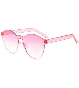 Round Unisex Fashion Candy Colors Round Outdoor Sunglasses Sunglasses - Pink - CD199OQK8Z6 $23.67