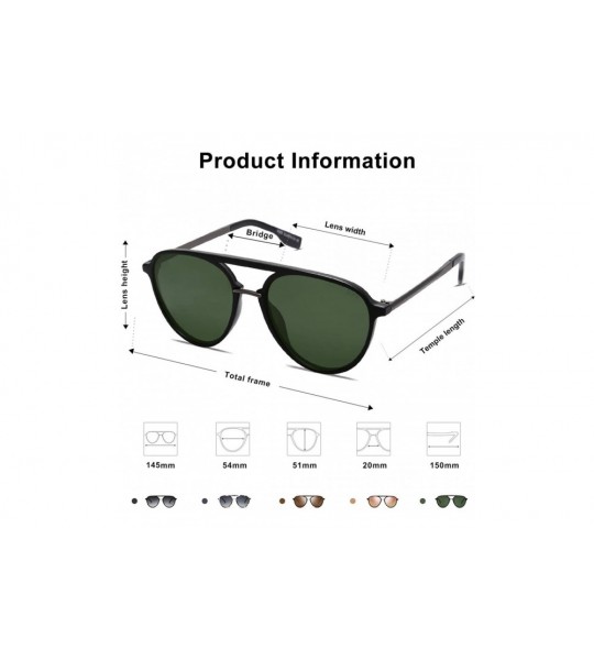 Sport Oversized Polarized Sunglasses for Women Men Aviator Ladies Shades SJ2078 - C5 Matte Black Frame/G15 Lens - CE18AIZZL9S...