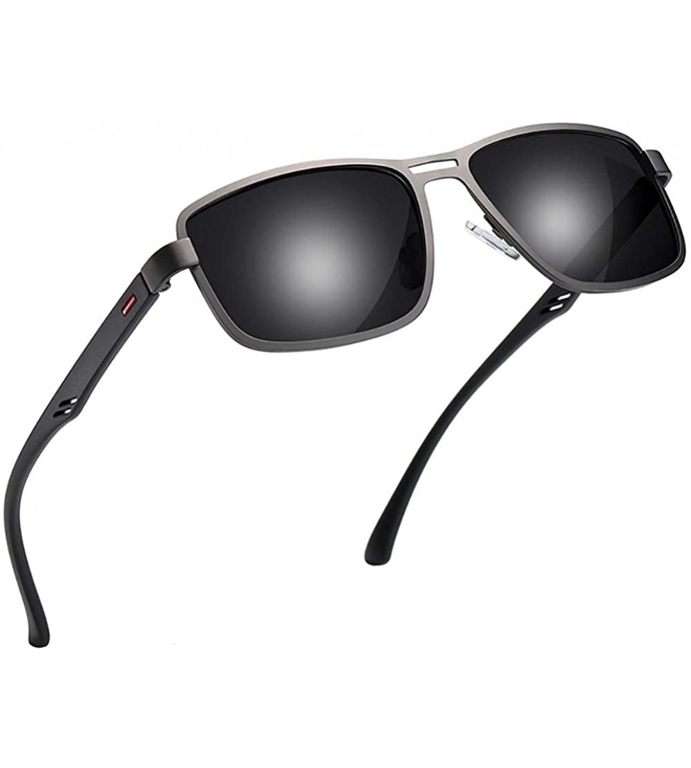 Rectangular Man Outdoor Sunglasses-Polarized Square Driving Shade Glasses-Fashion Eyewear - C - C9190EC8NUT $60.12