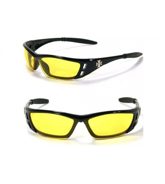 Sport Sports Sunglasses SA6554 - Yellow - CF11GVTFKH9 $21.14