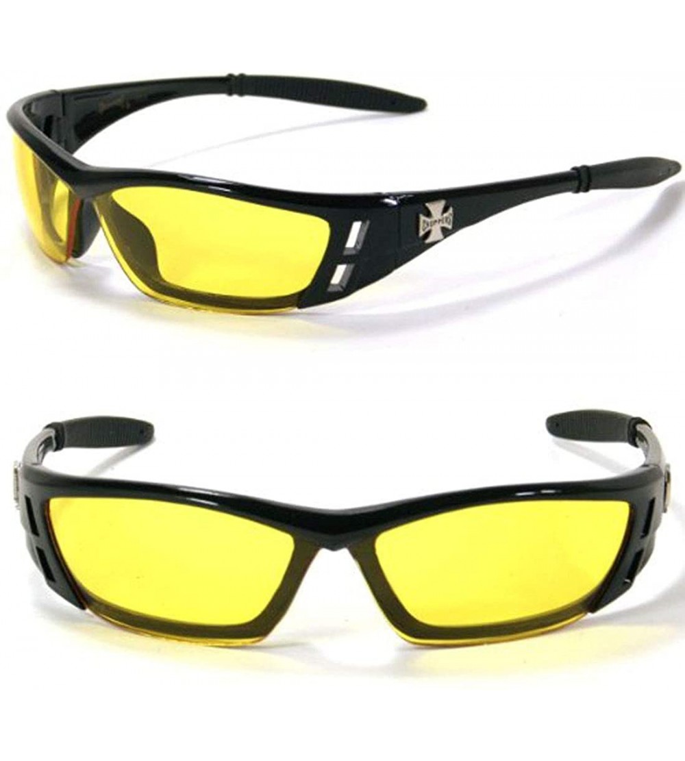 Sport Sports Sunglasses SA6554 - Yellow - CF11GVTFKH9 $21.14