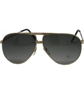 Aviator Vintage 70's and 80's Era Aviator Style Sunglasses for Men and Women - Gold - CT18YI6ZLIT $29.79