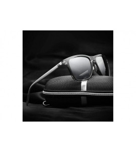 Square Unisex Retro Sunglasses Polarized Lens Vintage Eyewear Accessories Sun Glasses for Men Women - Silver - CZ194OMOSO6 $5...