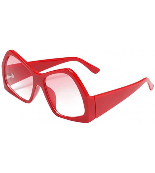 Goggle Fashion Goggles Diamond Sunglasses GorNorriss - Red Lens/Red Frame - CZ18QHWLSZ9 $16.02