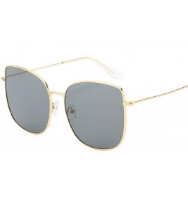 Oversized New Retro Metal Square Gradient Sunglasses Fashion Luxury Mirror Oversized Women Vintage UV400 - 7 - CG198ZZTGES $6...