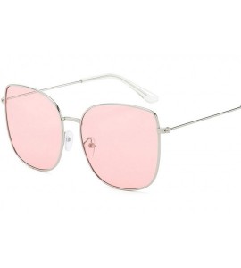 Oversized New Retro Metal Square Gradient Sunglasses Fashion Luxury Mirror Oversized Women Vintage UV400 - 7 - CG198ZZTGES $6...
