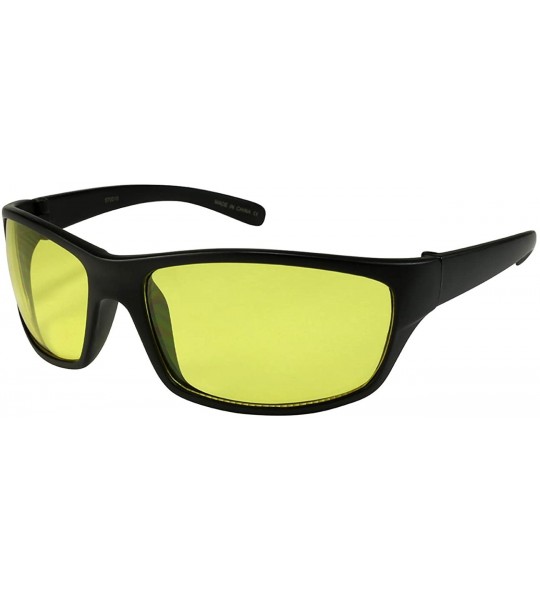 Sport Plastic Night Driving Glasses 570010-ND - Matte Black - CC1235XA7S9 $21.59