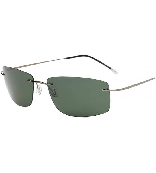 Square Titanium Polarized Sunglasses Square RimlPolaroid Brand Designer Gafas Men Sun Glasses Women - Zp5447-c3 - CH197A2CQC9...