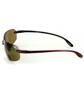Sport "Oahu Sun Deluxe" Wrap-Around Rimless Bifocal Sunglasses (Tortoise w/Amber +1.50) - C411MS1BO0B $51.05