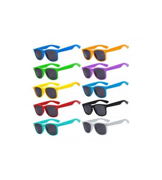 Wayfarer Retro Vintage Sunglasses Smoke Lens 10 Pairs in Multiple Colors. - Smoke_lens_10_pairs - CI12726OF5R $40.70