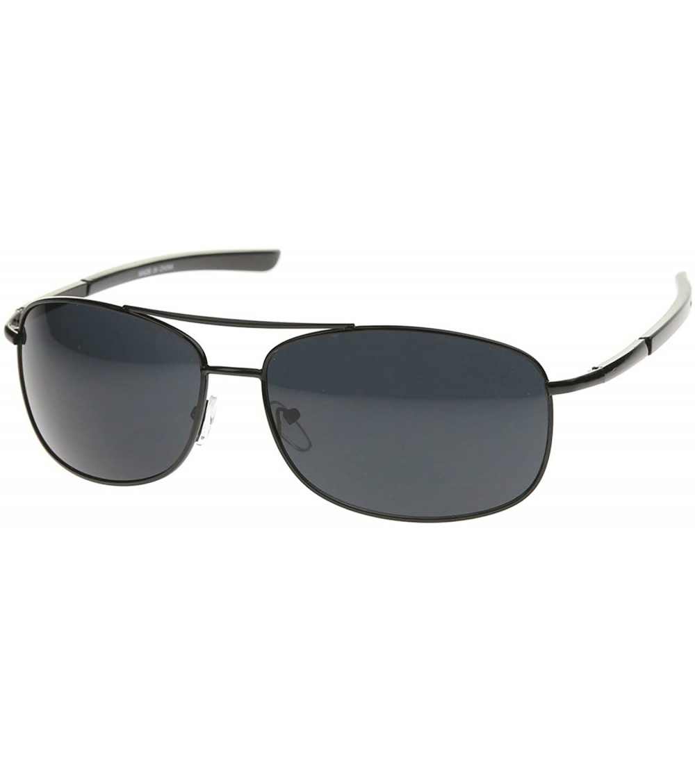 Aviator Retro Classic Fashion Oval Aviator Sunglasses Model NG1333 - Black - C4184NUCH93 $18.83