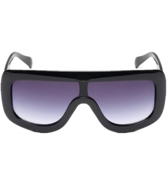 Goggle Women Vintage Unique UV400 Sunglasses Large Frame Sun Glasses Eyewear - Black Grey - CL182IAQ5A8 $17.79