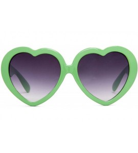 Oversized Oversized Heart Shaped Sunglasses - Pastel Green - C612NRIEFWH $17.60