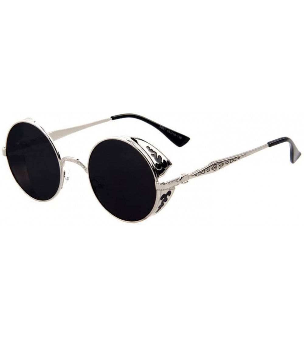 Goggle TELAM Men and women fashion retro round sunglasses - retro sunglasses - CM11JYBOWJN $30.38