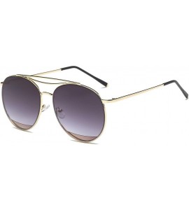 Goggle Spice up your look with these women round with gold frame sunglasses - Gradient Purple - C318WTI8S7N $38.02