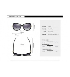 Rimless Women Cat Eye Sunglasses-Polarized Shade Glasses-Vintage Fox Decor Metal Frame - B - CO1905Z7RGC $61.45