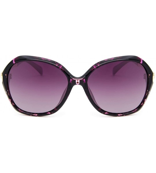 Oval Fashion Oversized Polarized Sunglasses for Women UV400 Rhinestone Design Sun Glasses for Driving Outdoor - CV18EK824CD $...