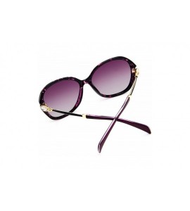 Oval Fashion Oversized Polarized Sunglasses for Women UV400 Rhinestone Design Sun Glasses for Driving Outdoor - CV18EK824CD $...