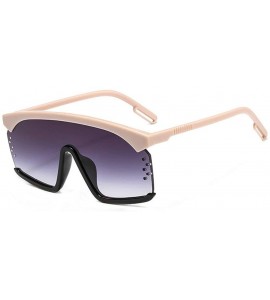 Shield Designer Oversized Visor Shield Sunglasses unisex Brand Hood Goggles Big Flat Top Mask Sun Glasses - Grey - CY18SRHDXE...