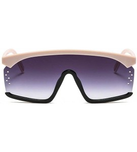 Shield Designer Oversized Visor Shield Sunglasses unisex Brand Hood Goggles Big Flat Top Mask Sun Glasses - Grey - CY18SRHDXE...