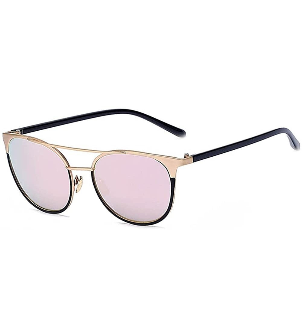 Cat Eye Cat Eye Women Fashion Designer Sunglasses Metal Frame Colored Lens - 86026_c4_fire_mirror - C817Z6R243I $20.54