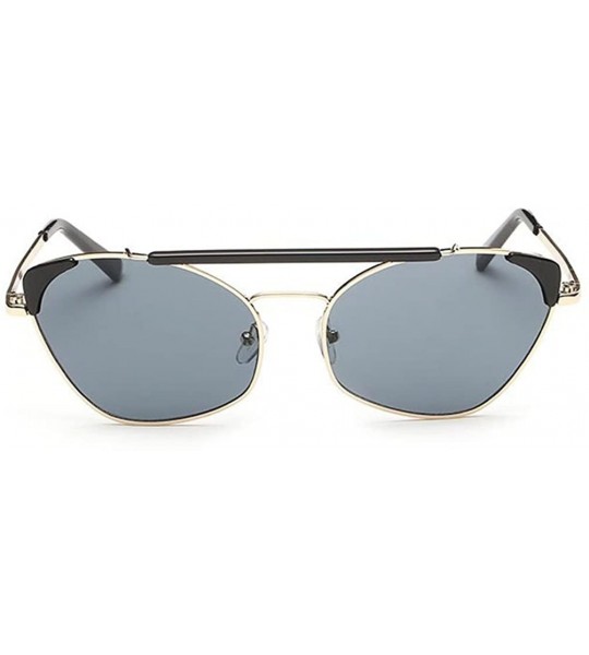Sport New Arrive Cateye Sunglasses For Women Hollow Lens 56mm - Black/Grey - C112E0NTGXL $29.73