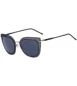 Aviator Womens Designer Rhinestones Sunglasses (100% UVB/UVA) - 86018 C1 Gold- Dark Blue - CB11JYRMXKR $25.07