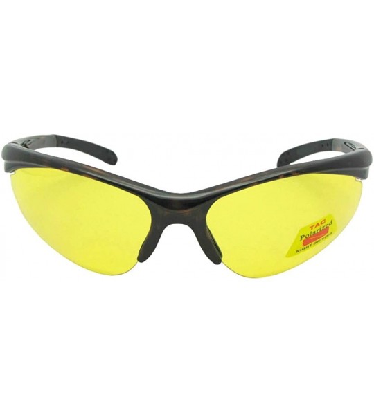 Rimless Half Rim Yellow Lens Sunglasses PSR31 - Tortoise Frame-polarized Yellow Lenses - CB180DRS7L2 $29.61