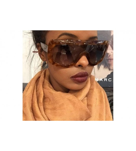 Oversized Retro Women Big Frame Square Sunglasses Oversized Shades Eyeglasses - White - CN185N4OLHU $16.72