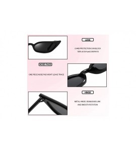Sport Small Cat Eye Sunglasses Retro Vintage Tiny Cateye Sunglasses for women - Black - CI1945RR3ML $19.40