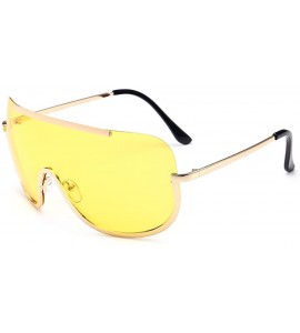 Oversized Sunglasses JOYFEEL Eyeglasses Oversized Protection - Yellow - CJ18Q8TNDI9 $17.87