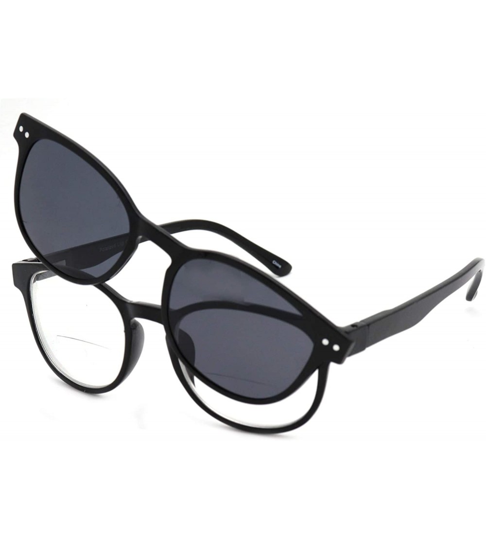 Wayfarer Clear Bifocal - Polarized Magnetic Clip on - Polarized Sunglasses New Arrived - CH18LM5NECA $51.76
