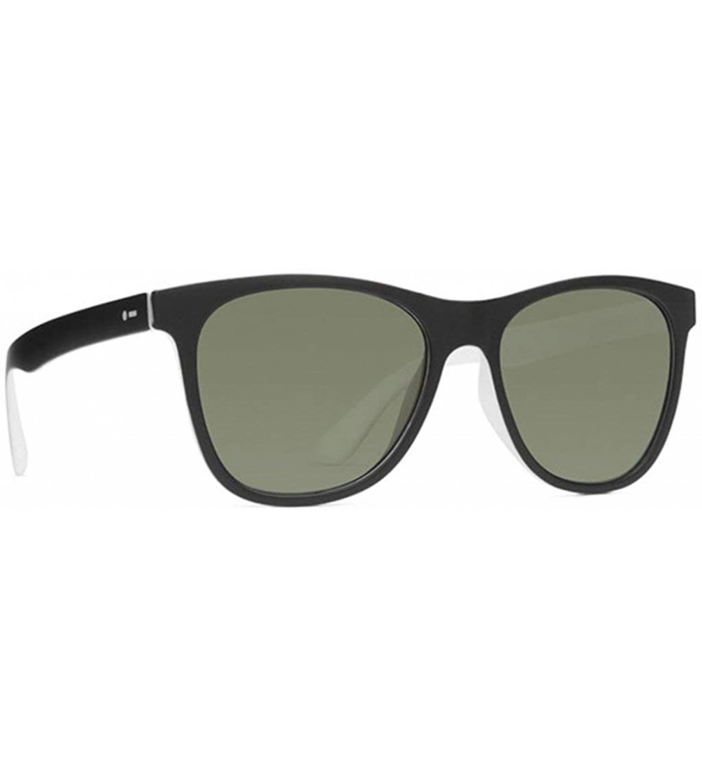 Oval Coolidge Sunglasses - Black/White Satin - CF18EG7OQSA $43.71
