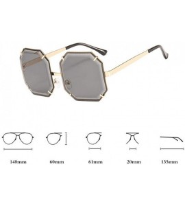 Oval Eyewear Retro Square Sunglasses Trend Sunglasses Men And Women Gradient Sunglasses UV400 - C3 - CB18TZZN2D7 $27.89