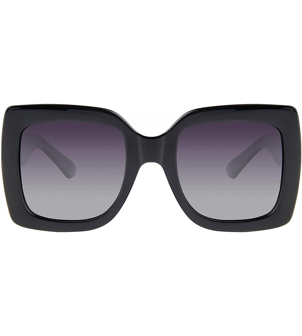 Oversized Big Square Polarized Oversized Ladies Designer Inspired Sunglasses for Women - C318GO58KOH $26.75