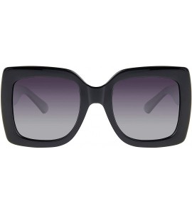 Oversized Big Square Polarized Oversized Ladies Designer Inspired Sunglasses for Women - C318GO58KOH $26.75
