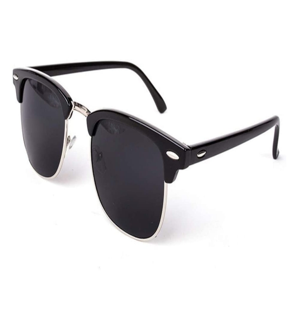 Semi-rimless Vintage Semi-Rimless Sunglasses Women/Men Polarized UV400 Classic Retro Sun Glasses - 1 - CH18QYTES77 $49.46
