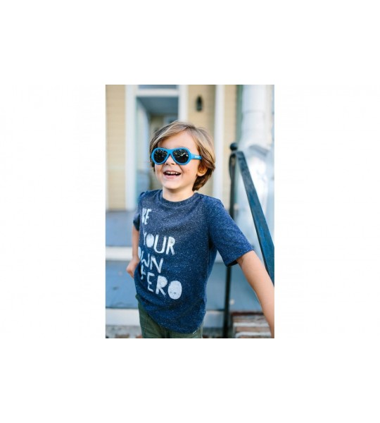 Sport Aviator UV Protection Children's Sunglasses- True Blue- 3-5 Years - True Blue - CW189QI7SUZ $36.87