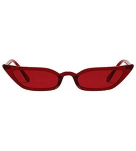Semi-rimless Glamorous Cat Eye Sunglasses protection Polarized - Red - CY190QYKQOR $18.29