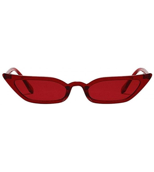 Semi-rimless Glamorous Cat Eye Sunglasses protection Polarized - Red - CY190QYKQOR $18.29