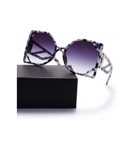 Oversized Fashion Oversized Designer Square Sunglasses for Women Trendy Big Flat Top Mirrored Lens Gradient Eyewear Shades - ...