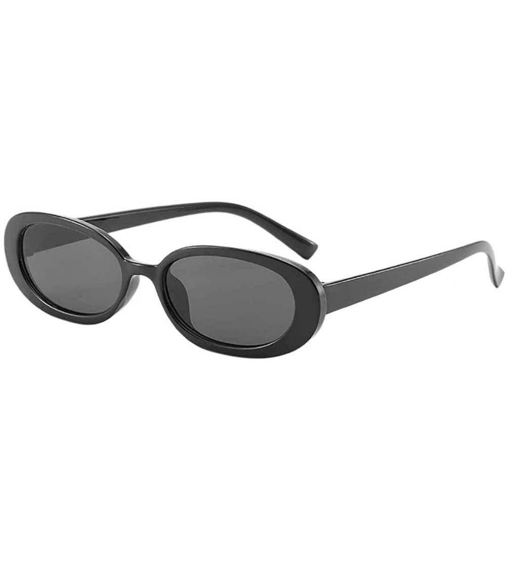 Oval Unisex Fashion Small Frame Sunglasses Cycling Running Aviator Classic Sunglasses Sports Sunglasses - F - CN193XEMK5T $16.75