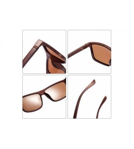 Round Polarized Sunglasses for Men Driving Mens Sunglasses Rectangular Vintage Sun Glasses For Men/Women - C418UK7DQ4T $21.05
