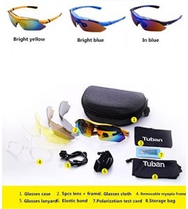 Sport Riding Glasses Polarized Myopia Outdoor Glasses Men/Women Mountain Bike Sports Equipment - Bright Blue - CV18ERM4DUY $5...